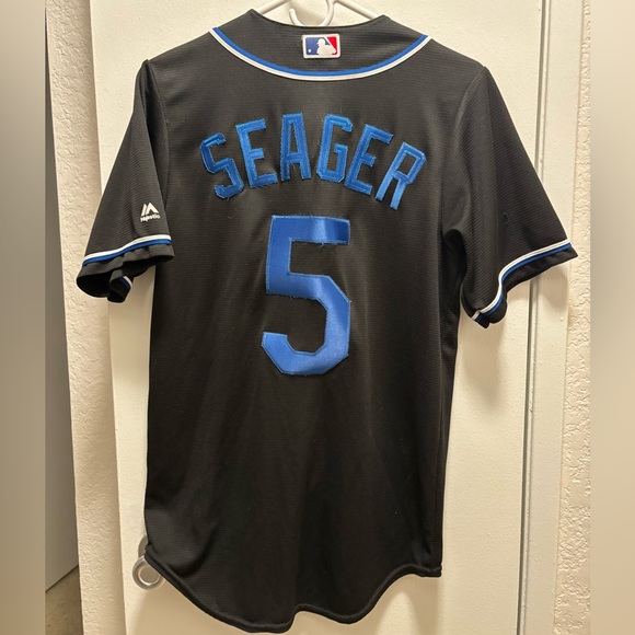 MLB Los Angeles Dodgers Black/Blue Jersey - Seager #5 - Picture 2 of 4